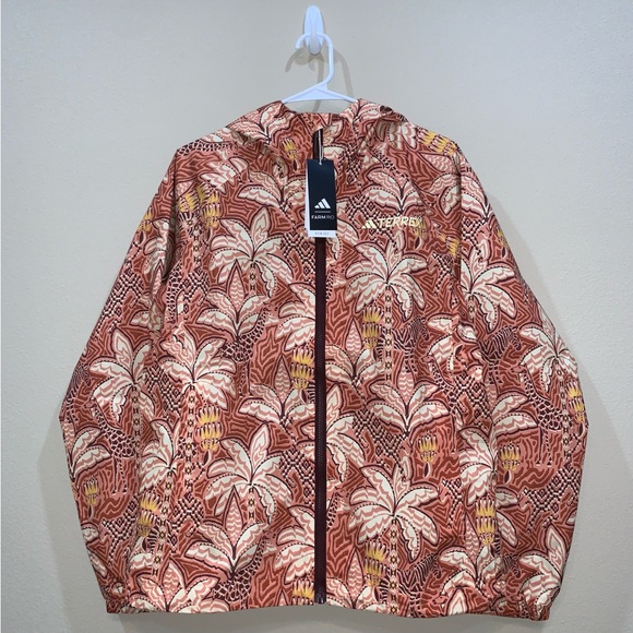 Adidas Terrex x Farm Rio Muti 2L Rain Rdy. Jacket-Size M New - Picture 1 of 15